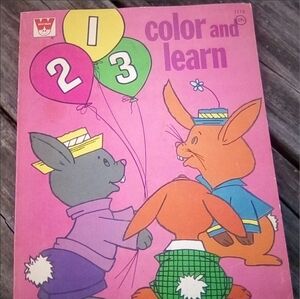 Vintage Whitman Rabbits Coloring Book Unused 1969 Children's Nursery Decor